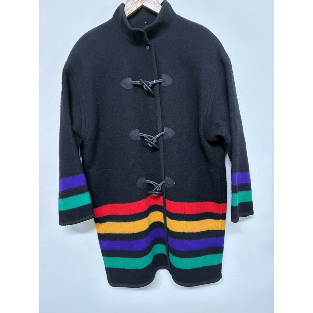 VTG 1980 Pendleton Wool Unisex Rainbow Jacket Size Med EUC USA Knockabout HTF